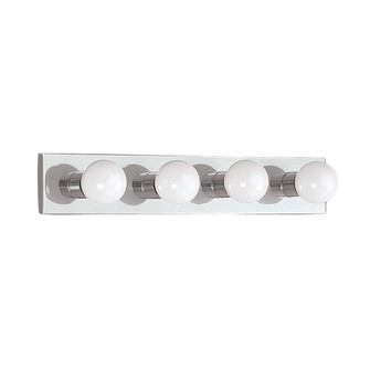 Center Stage traditional 4-light indoor dimmable bath vanity wall sconce in chrome silver finish (38|4738-05)