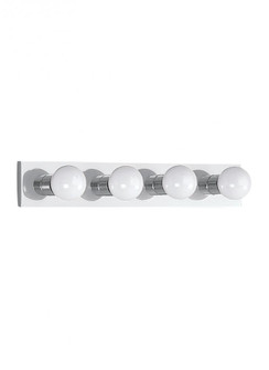 Center Stage traditional 4-light indoor dimmable bath vanity wall sconce in chrome silver finish (38|4738-05)