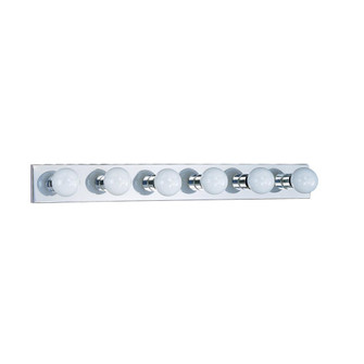 Center Stage traditional 6-light indoor dimmable bath vanity wall sconce in chrome silver finish (38|4739-05)