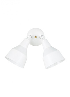 Flood Light traditional 2-light outdoor exterior medium adjustable swivel flood light in white finis (38|8607-15)