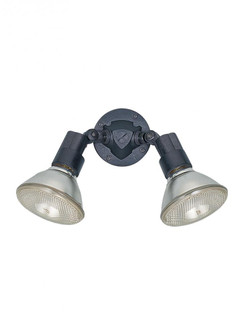 Flood Light traditional 2-light outdoor exterior adjustable swivel flood light in black finish (38|8642-12)