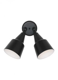 Flood Light traditional 2-light outdoor exterior medium adjustable swivel flood light in black finis (38|8607-12)