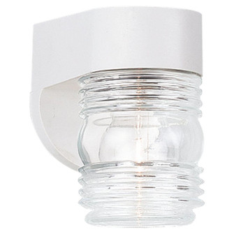 Outdoor Wall traditional 1-light outdoor exterior wall lantern sconce in white finish with clear gla (38|8750-15)