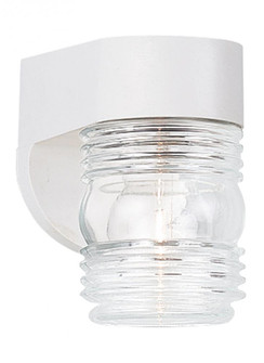 Outdoor Wall traditional 1-light outdoor exterior wall lantern sconce in white finish with clear gla (38|8750-15)