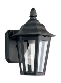 Brentwood traditional 1-light outdoor exterior wall lantern sconce in black finish with clear glass (38|8822-12)
