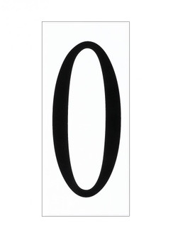 Address light collection traditional white plastic number 0 tile (38|90610-68)