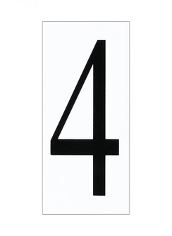 Address light collection traditional white plastic number 4 tile (38|90614-68)