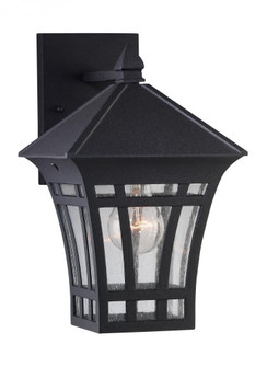 Herrington transitional 1-light outdoor exterior medium wall lantern sconce in black finish with cle (38|88132-12)