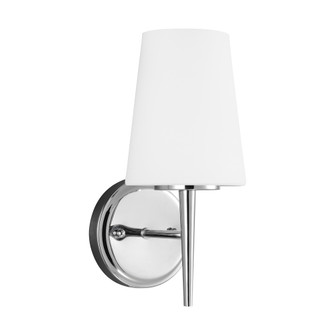 Driscoll contemporary 1-light indoor dimmable bath vanity wall sconce in chrome silver finish with c (38|4140401-05)