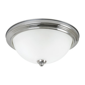 Geary transitional 1-light indoor dimmable ceiling flush mount fixture in chrome silver finish with (38|77063-05)