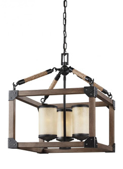 Dunning contemporary 3-light indoor dimmable ceiling chandelier pendant light in stardust finish wit (38|3113303-846)