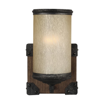 Dunning contemporary 1-light indoor dimmable bath vanity wall sconce in stardust finish with creme p (38|4113301-846)
