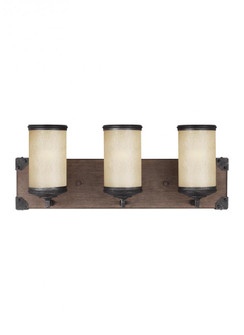 Dunning contemporary 3-light indoor dimmable bath vanity wall sconce in stardust finish with creme p (38|4413303-846)