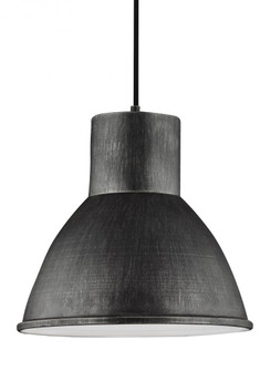 Division Street contemporary 1-light indoor dimmable ceiling hanging single pendant light in stardus (38|6517401-846)
