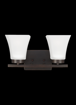 Bayfield contemporary 2-light indoor dimmable bath vanity wall sconce in bronze finish with satin et (38|4411602-710)