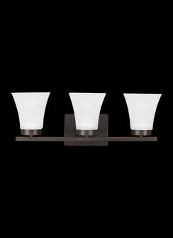 Bayfield contemporary 3-light indoor dimmable bath vanity wall sconce in bronze finish with satin et (38|4411603-710)