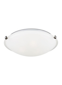 Clip Ceiling transitional 3-light indoor dimmable flush mount in brushed nickel silver finish with s (38|7543503-962)