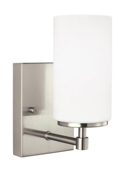 Alturas contemporary 1-light indoor dimmable bath vanity wall sconce in brushed nickel silver finish (38|4124601-962)