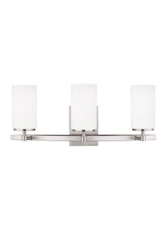 Alturas contemporary 3-light indoor dimmable bath vanity wall sconce in brushed nickel silver finish (38|4424603-962)