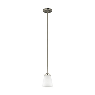 Hanford traditional 1-light indoor dimmable ceiling hanging single pendant light in brushed nickel s (38|6124501-962)