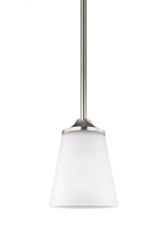 Hanford traditional 1-light indoor dimmable ceiling hanging single pendant light in brushed nickel s (38|6124501-962)
