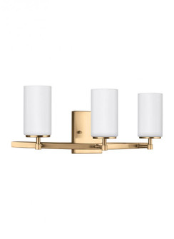 Alturas contemporary 3-light indoor dimmable bath vanity wall sconce in satin brass gold finish with (38|4424603-848)