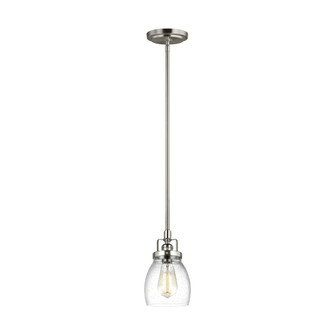 Belton transitional 1-light indoor dimmable ceiling hanging single pendant light in brushed nickel s (38|6114501-962)