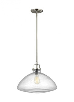 Belton transitional 1-light indoor dimmable ceiling hanging single pendant light in brushed nickel s (38|6614501-962)