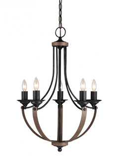 Corbeille traditional 5-light LED indoor dimmable ceiling chandelier pendant light in stardust weath (38|3280405EN-846)