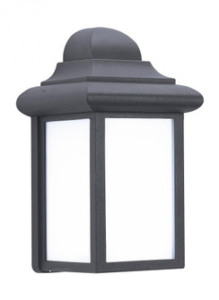 Mullberry Hill traditional 1-light outdoor exterior wall lantern sconce in black finish with smooth (38|8788-12)