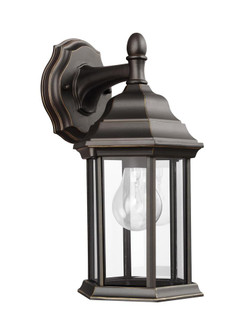 Sevier traditional 1-light outdoor exterior small downlight outdoor wall lantern sconce in antique b (38|8338701-71)