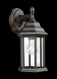 Sevier traditional 1-light outdoor exterior small downlight outdoor wall lantern sconce in antique b (38|8338701-71)
