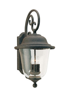 Trafalgar traditional 3-light LED outdoor exterior wall lantern sconce in oxidized bronze finish wit (38|8461EN-46)