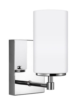 Alturas contemporary 1-light LED indoor dimmable bath vanity wall sconce in chrome silver finish wit (38|4124601EN3-05)