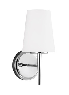 Driscoll contemporary 1-light LED indoor dimmable bath vanity wall sconce in chrome silver finish wi (38|4140401EN3-05)