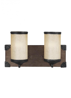 Dunning contemporary 2-light LED indoor dimmable bath vanity wall sconce in stardust finish with cre (38|4413302EN3-846)