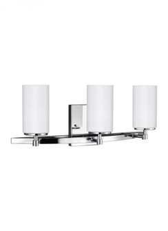 Alturas contemporary 3-light LED indoor dimmable bath vanity wall sconce in chrome silver finish (38|4424603EN3-05)