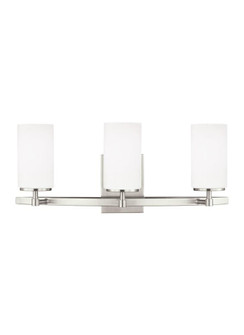 Alturas contemporary 3-light LED indoor dimmable bath vanity wall sconce in brushed nickel silver fi (38|4424603EN3-962)