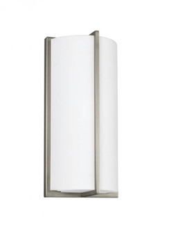 Faron transitional 1-light indoor dimmable bath vanity wall sconce in brushed nickel silver finish w (38|4934093S-962)