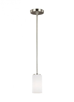 Alturas contemporary 1-light LED indoor dimmable ceiling hanging single pendant light in brushed (38|6124601EN3-962)