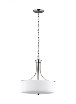 Canfield modern 3-light LED indoor dimmable ceiling pendant hanging chandelier pendant light in brus (38|6528803EN3-962)