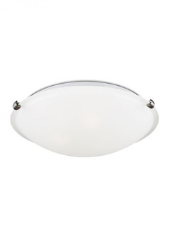 Clip Ceiling transitional 2-light LED indoor dimmable flush mount in brushed nickel silver finish wi (38|7543502EN3-962)