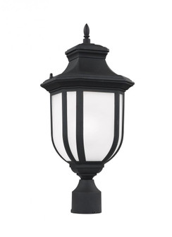 Childress traditional 1-light LED outdoor exterior post lantern in black finish with satin etched gl (38|8236301EN3-12)