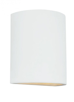 Paintable Ceramic Sconces transitional 1-light LED outdoor exterior Dark Sky compliant round wall la (38|8304701EN3-714)