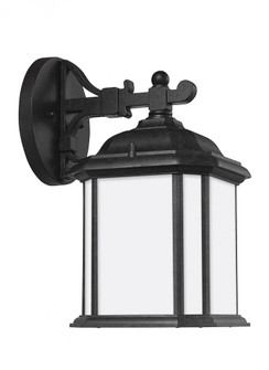 Kent traditional 1-light LED outdoor exterior small wall lantern sconce in oxford bronze finish with (38|84529EN3-746)