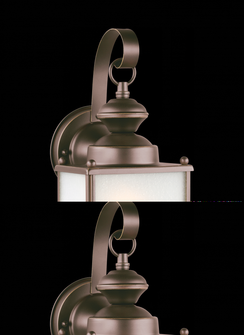 Jamestowne transitional 1-light LED medium outdoor exterior wall lantern in antique bronze finish wi (38|84570EN3-71)