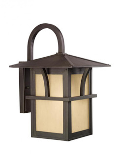 Medford Lakes transitional 1-light LED outdoor exterior large wall lantern sconce in statuary bronze (38|88882EN3-51)