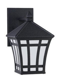 Herrington transitional 1-light LED outdoor exterior small wall lantern sconce in black finish with (38|89131EN3-12)