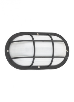 Bayside traditional 1-light LED outdoor exterior wall lantern sconce in black finish with polycarbon (38|89806EN3-12)