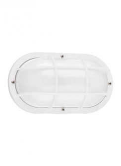 Bayside traditional 1-light LED outdoor exterior wall lantern sconce in white finish with polycarbon (38|89806EN3-15)